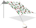 xigua Fruit Beach Tent Sun Shelter with Carrying Bag - Silver Coated Oxford Fabric Beach Canopy for Beach Camping Fishing - Includes Windproof Ropes Sandbags &amp Stakes