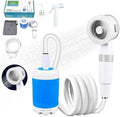 Portable Camping Shower Pump Kit USB Rechargeable 2 Modes Multifunctional Bracket Storage Bag for House Hiking Beach Outdoor