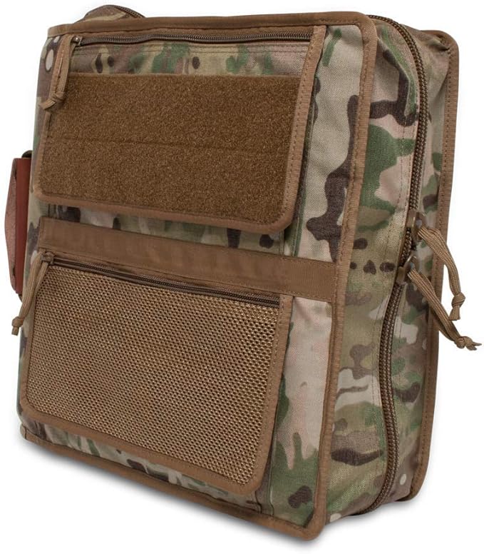 TACTICAL NOTEBOOK COVERS Tactical 3-Ring Binder Cover System | Zippered Padfolio Organizer Bag with Leather Handle | Fits 1.5” to 2” Binders | Durable Field Use Organizer (Multicam)