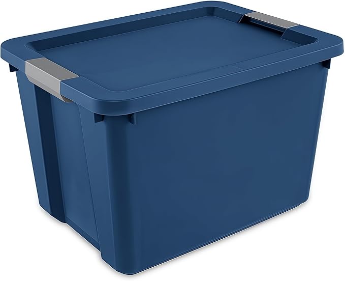 （2 Pack） 20 Gallon Large Storage Bins with Lids Heavy Duty Stackable Plastic Storage Containers Durable Totes for Garage Basement Office Organization
