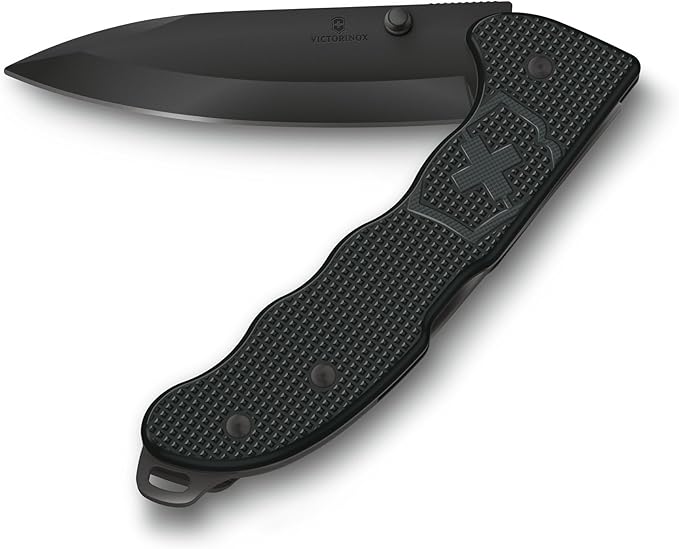 Victorinox Evoke Swiss Army Knife Featuring a Foldable Blade with Thumb Stud and Lockback Mechanism