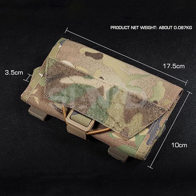 Military Molle Tactical Phone Holder Chest Folded PouchPlate Carrier Stand Map BagFor Airsoft Paintball CSMolle Universal Pack