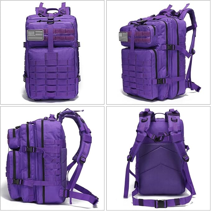 Military Tactical Backpack Large Army 3 Day Assault Pack Molle Bag Backpacks (Ruins Green)