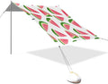 xigua Watermelon Beach Tent Sun Shelter with Carrying Bag - Silver Coated Oxford Fabric Beach Canopy for Beach Camping Fishing - Includes Windproof Ropes Sandbags &amp Stakes