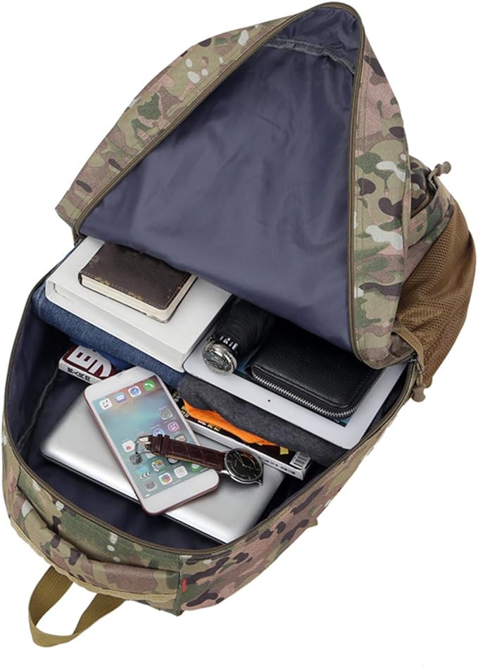 50L Tactical Backpack Outdoor Mountaineering Travel Backpack for Men and Women Large Capacity Camouflage Backpack (City Camouflage)