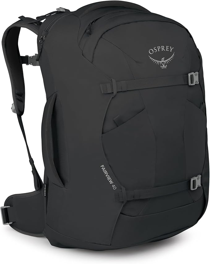 Osprey Fairview 40L Women's Travel Backpack - Carry On Bag with Laptop Sleeve and Toiletry Pocket Black
