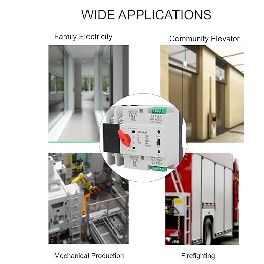 Power Automatic Transfer Switch 100 amp Manual Transfer Switch 2P Automatic Transfer Switch Back up Generator Transfer Switch Home Transfer Switch 220V 100A