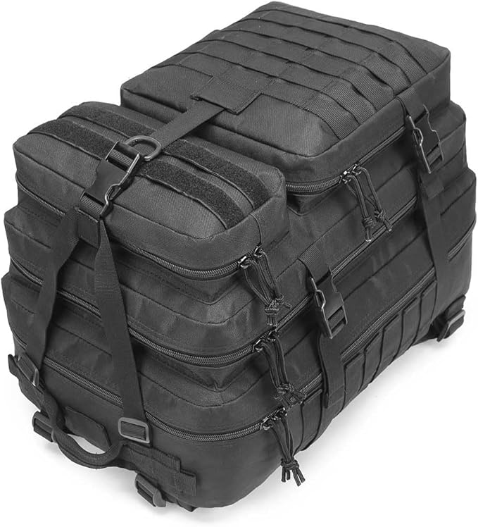 Tactical Backpack for Men 45L Military Gym Backpacks Large 3-Day Assault Pack Bug Out Bag MOLLE Daypack for Rucking Fishing Camping (Jungle Digital)