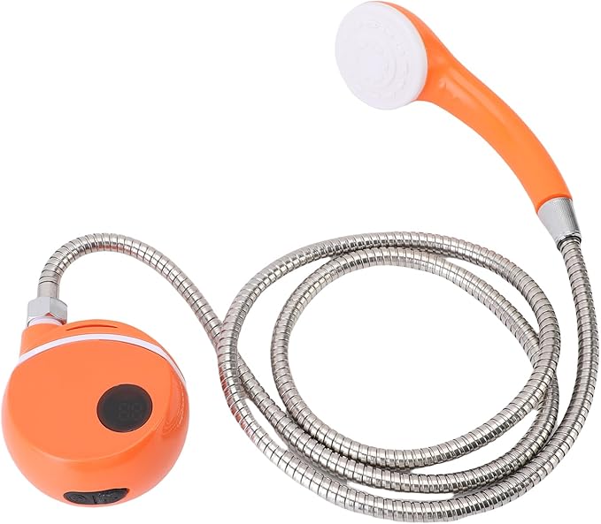 Kikumi Portable Camping Shower 2200 MAh Rechargeable Shower Pump with Shower Head for Walks for Car Pet Washing