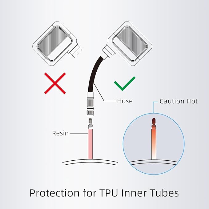 dwndpump Mini Bike Pump Electric Bike Tire Pump Max 100 PSI Portable Bike Air Pump with Presta and Schrader Valve for Road Bikes (No Pressure Gauge)