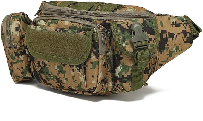Tactical Waist Pack Military Fanny Pack for Men Outdoor Army Waist Bag Large Waist Pack for Daily Life Cycling Camping Hiking Hunting Fishing (Jungle Digital)