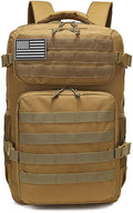 35L Military Tactical Backpacks Molle Army Assault Pack 3 Day Bug Out Bag Hiking Treeking Rucksack (Mud Color)