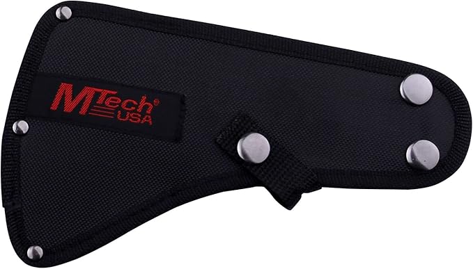 MTech USA MT-AXE13SW Camping Axe Stonewashed Black Stainless Steel Nylon Fiber Handle 14.5-Inch Overall