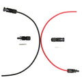 TEMCo 10 AWG Solar Wire Extension Cable 1 Ft Red + 1 Ft Black Staubli MC4 Connectors Pre-Installed on One End