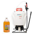 Mosquito Magician 1 Gallon Liquid Concentrate with a 15L Pump Up Backpack Sprayer - User-Friendly - Ideal for Yards Lawns Patios - Kills Mosquitoes Fleas Fire Ants - with 6 Natural Essential Oils