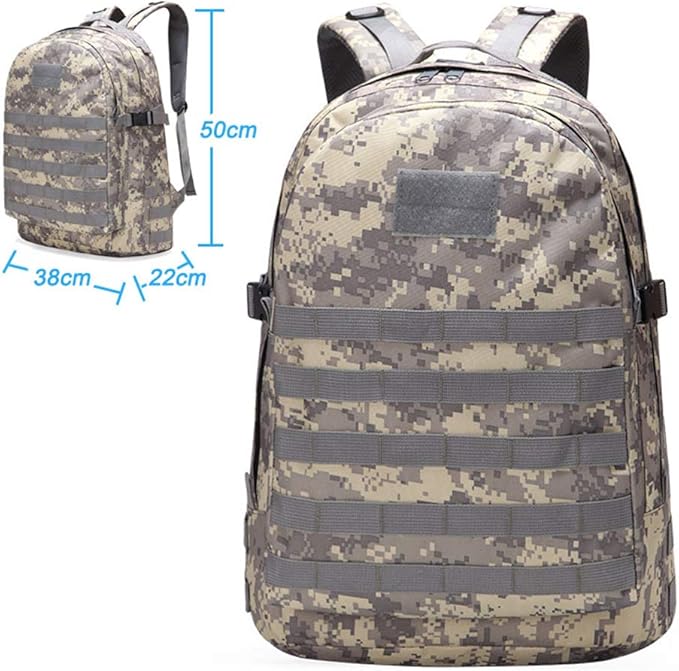 Outdoor Sports Pack Hiking Bag Tactical Rucksack Camo Knapsack Combat Camouflage Tactical Molle Backpack - Tan
