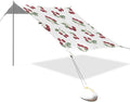 xigua Cherry Beach Tent Sun Shelter with Carrying Bag - Silver Coated Oxford Fabric Beach Canopy for Beach Camping Fishing - Includes Windproof Ropes Sandbags &amp Stakes