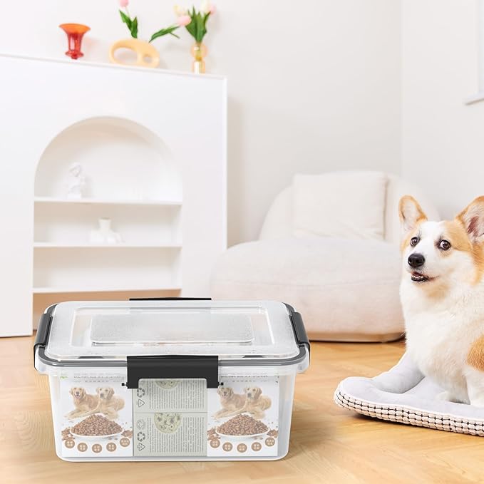 12 Quart Clear Plastic Storage Box with Gasket Seal Lid Set of 6 Stackable Plastic Storage Bins with Secure Latching Buckles