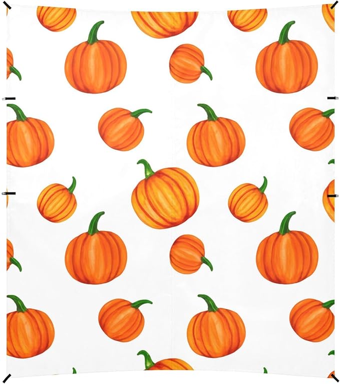 Beach Canopy with Windproof Ropes &amp Sandbags Beach Tent Sun Shade Sun Shelter for Camping Trips Fishing Backyard Fun or Picnics Pumpkins