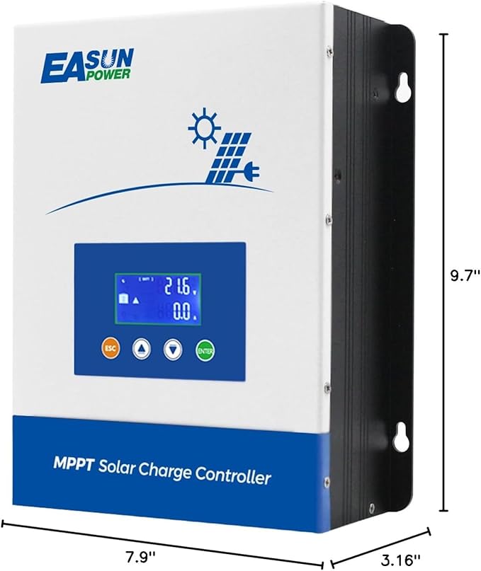 POWLAND 80A MPPT Solar Charge Controller12V/24V/36V/48V AutoMax Input 150V LCD Display Regulator Intelligent Charge Controller for Sealed Gel AGM Flooded Lithium Battery