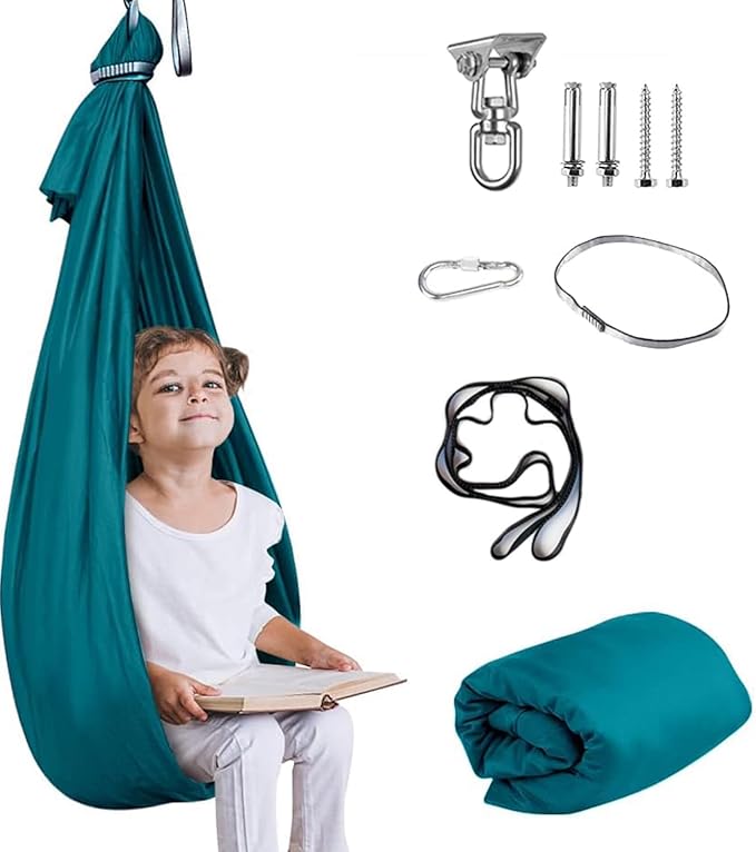 Therapy Swing for Kids with Special Needs (Hardware Included) Snuggle Swing Cuddle Indoor Outdoor Adjustable Hammock for Children with Autism ADHD Aspergers Sensory Integration