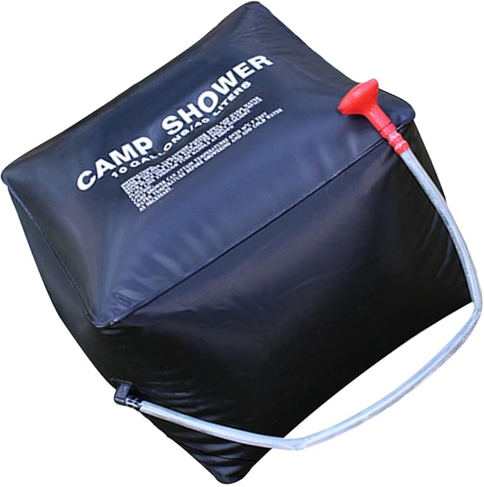 Abaodam Solar Shower Bag Portable Camping Water Bag Nozzle Box Outdoor Hiking Bath for Solar Heating