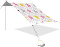 xigua Star Beach Tent Sun Shelter with Carrying Bag - Silver Coated Oxford Fabric Beach Canopy for Beach Camping Fishing - Includes Windproof Ropes Sandbags &amp Stakes