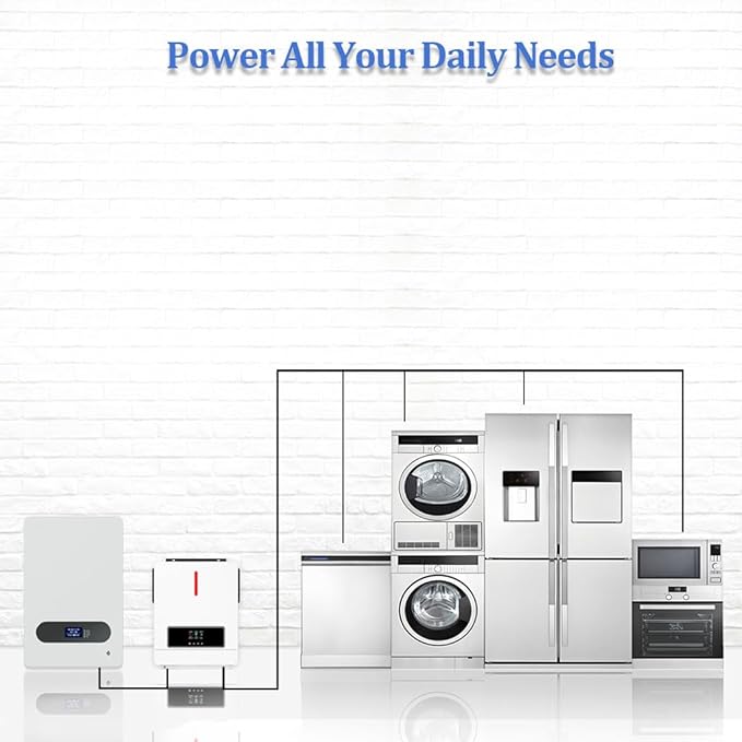 Y&ampH 4.2KW 24VDC Solar Hybrid Inverter AC220V Two Load Output Power On/Off-Grid Built in 120A MPPT Solar Charger Max PV Power 6200W Input for 48V Lead Acid/Lithium Battery Supports Battery-Free
