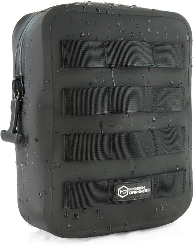 Mission Darkness Dry Shield MOLLE Faraday Pouch (2nd Gen) // Waterproof &amp Submergible Dry Bag + RF Shielding Liner. Signal Blocking Anti-tracking EMP Shield Data Privacy Electronic Device Secu