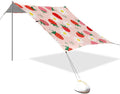 xigua Strawberry Beach Tent Sun Shelter with Carrying Bag - Silver Coated Oxford Fabric Beach Canopy for Beach Camping Fishing - Includes Windproof Ropes Sandbags &amp Stakes