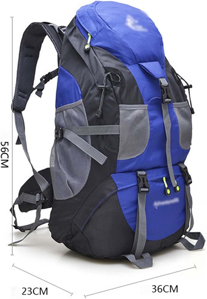 Outdoor multifunctional backpack 50 litre scientific mountaineering bag with reduced load suitable for hiking (Red)