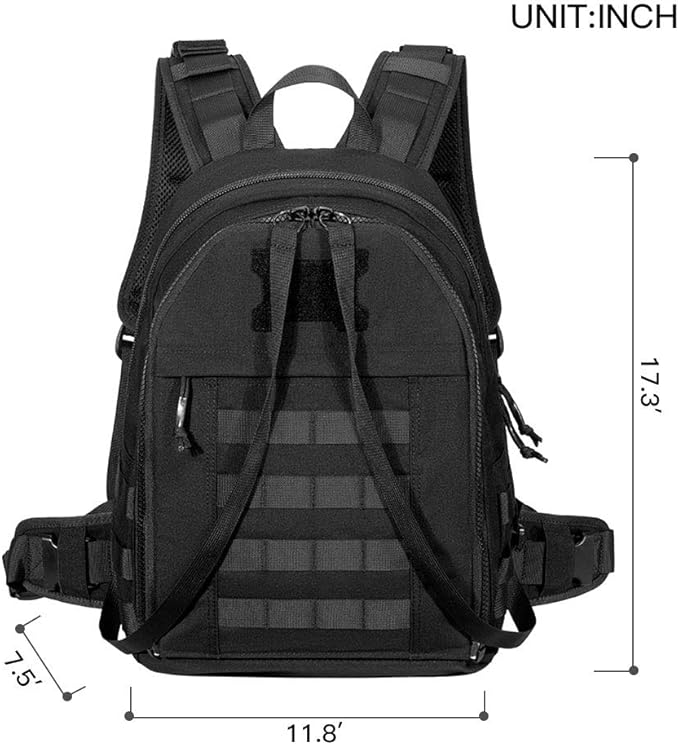 EXCELLENT ELITE SPANKER Military Tactical Backpack Detachable Backpack Quickly Turns into Outdoor Vest (Black)