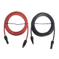 WFLNHB 15FT 10AWG Black + Red 10 Gauge Solar Panel Extension Cable Wire with Female and Male Connector Solar Connector