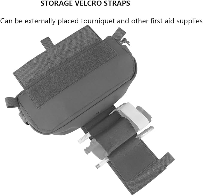 Tactical Sub Abdominal PouchDual-Purpose Dangler Drop Pouch with Tourniquet HolderTactial Vest Chest Rig Carrying Kit Bag