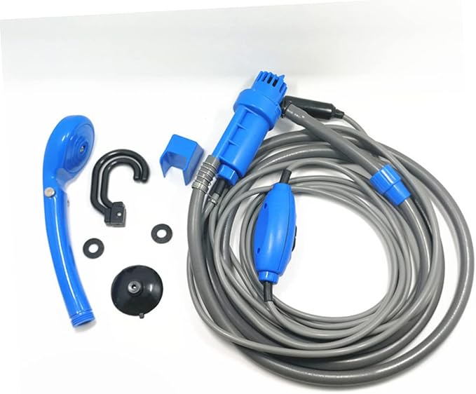 12v Portable Camping Shower Electric Pump Power Cable Hose Car Tree Hanging for Outdoor Indoor Use Pet Washing