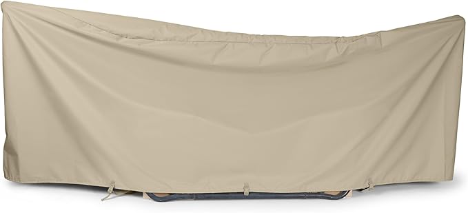 Covermates Elite Hammock Cover – Weather-Resistant 300D Polyester with Double-Stitched Seams Adjustable Buckle Straps &amp Lightweight All-Weather Protection 188W x 58D x 20H Khaki