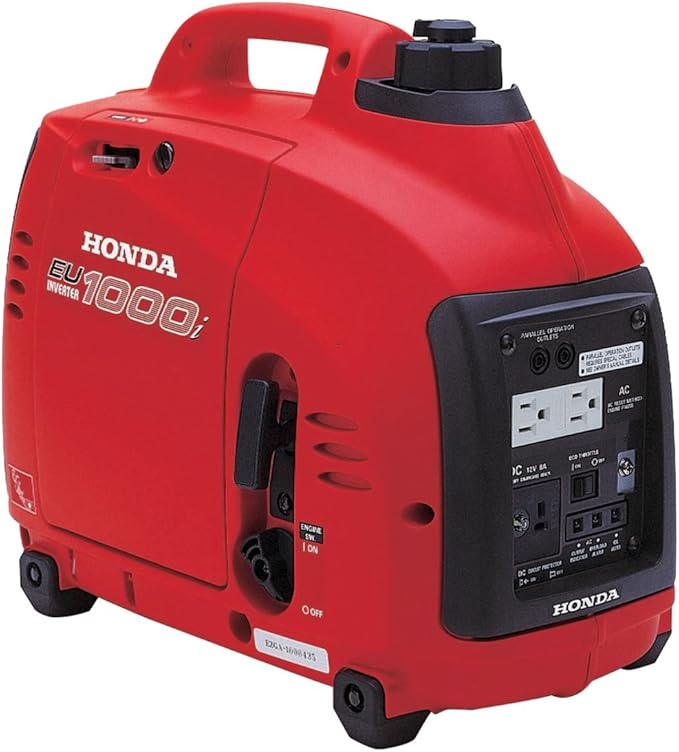 Honda EU1000i Inverter Generator Super Quiet Eco-Throttle 1000 Watts/8.3 Amps @ 120v (Red)