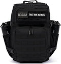 45L Meal Prep Management Backpack | With Built-In Cooler Easily Store and Carry Food Containers | Extra Large Military Rucksack for Gear Water Resistant Travel &amp Gym Bag (Alpha Black Meal Prep)