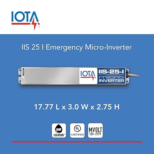 IOTA IIS 25 I M5 Emergency Inverter 25W Output Interruptable