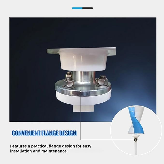 3KW Wind Turbine Generator Kit 24v 48v 96v 120v Vertical Axis Wind Turbine Generator Free Energy Windmill 3 Phase Generator for Home use (48 Volts)