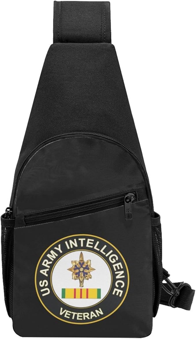 US Army Intelligence Vietnam Veteran Chest Pack Leisure Shoulder Crossbody Chest Bag