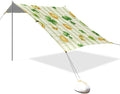 xigua St. Patrick's Day Beach Tent Sun Shelter with Carrying Bag - Silver Coated Oxford Fabric Beach Canopy for Beach Camping Fishing - Includes Windproof Ropes Sandbags &amp Stakes