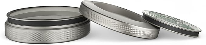 Edition 022: Bass Gas | Metal Can | Metal Container | Pouch Container | Small Storage Tin (Stone/Green Chrome)