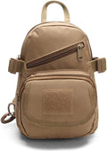 Outdoor Tactical Bag Backpack Military Sport Bag Pack Sling Shoulder Backpack Water bottle hanging bag for Every Day Carry (Mud Color)