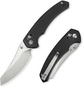 CIVIVI Sixgill Folding Pocket Knife for EDC 3.41'' Nitro-V Blade G10 Handle Deep Carry Reversible Clip Gift for Men Women C24050-1 (Black)