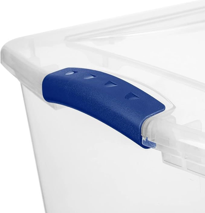 (2pack) 66 Quart Clear Plastic Storage Bins with Latch Lid Extra Large Stackable Storage Containers for Home Organization Heavy-Duty Plastic Storage Totes for Clothes Blankets Seasonal Items