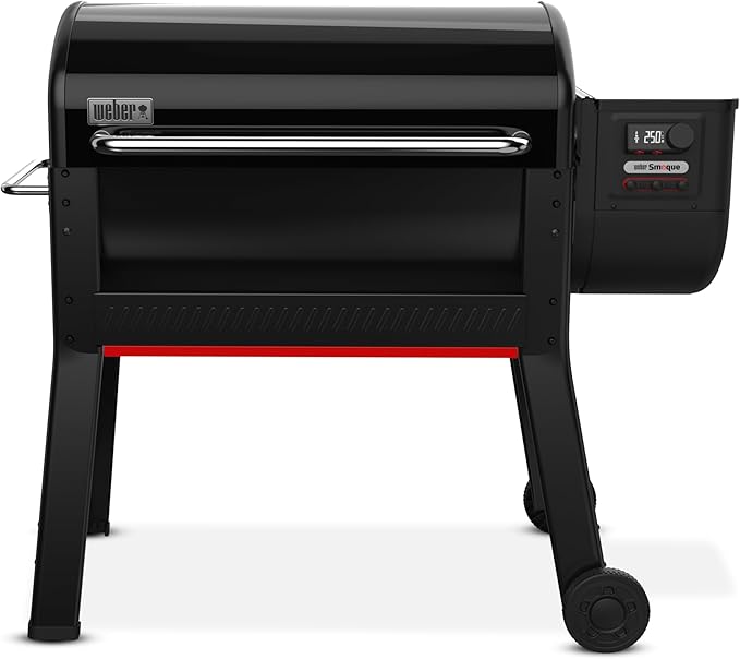 Weber Smoque™ XL 34‑Inch Pellet Smoker Black – Outdoor BBQ Pellet Grill with SmokeBoost™ SmoqueVent™ Airflow System &amp Rapid React™ PID Temperature Control
