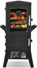 Propane SmokerVertical Outdoor Smoker with Cover and Temperature Control KnobHeavy Duty View Window Gas Smoker for Outdoor Cooking Patio Garden Barbecue