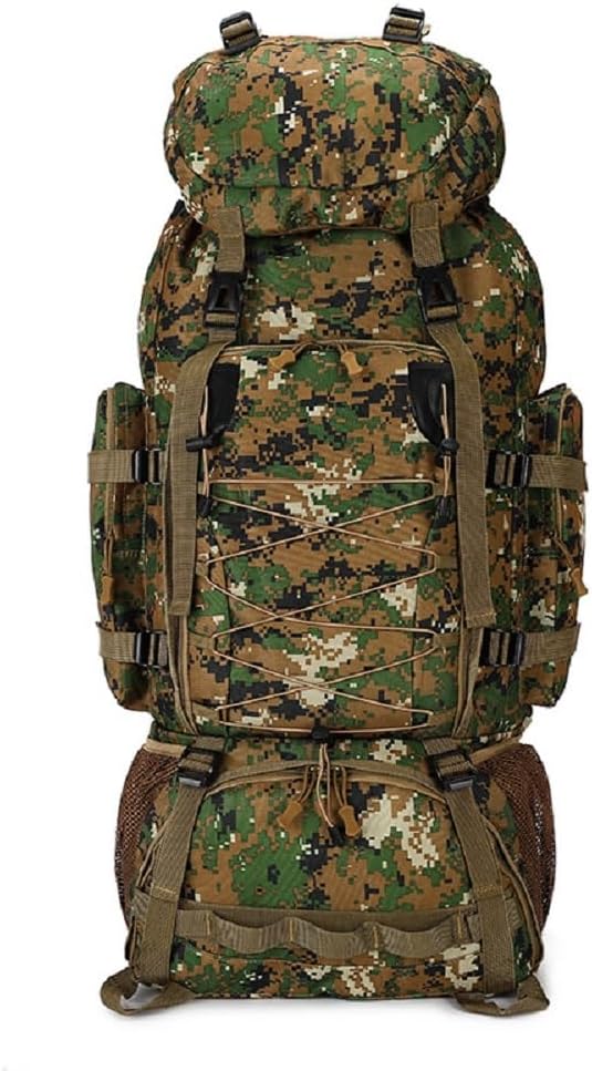 90L Camping Hiking BackpackMolle Military Tactical Rucksack BackpackWaterproof Lightweight Hiking Backpack (Green 90L)