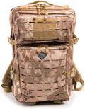 Large Laser-cut MOLLE Backpack with Pistol Retention System Desert Python Modular and Lightweight Design for EDC Range or Tactical Use
